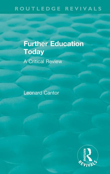 Produktbild: Routledge Revivals: Further Education Today (1979)