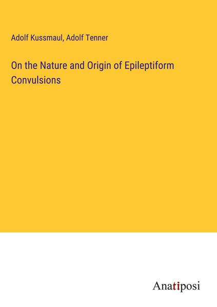 Produktbild: On the Nature and Origin of Epileptiform Convulsions