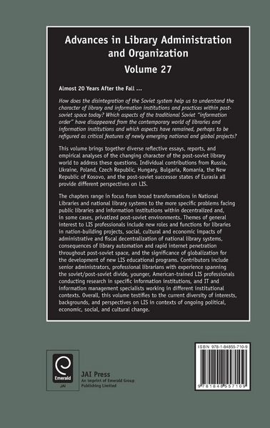 Produktbild: Advances in Library Administration and Organization