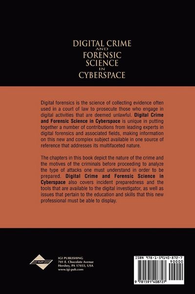 Produktbild: Digital Crime and Forensic Science in Cyberspace
