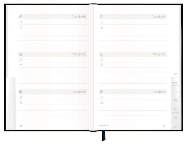 Produktbild: Passwort-Organizer A6+
