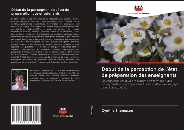 Produktbild: D&eacute;but de la perception de l'&eacute;tat de pr&eacute;paration des enseignants