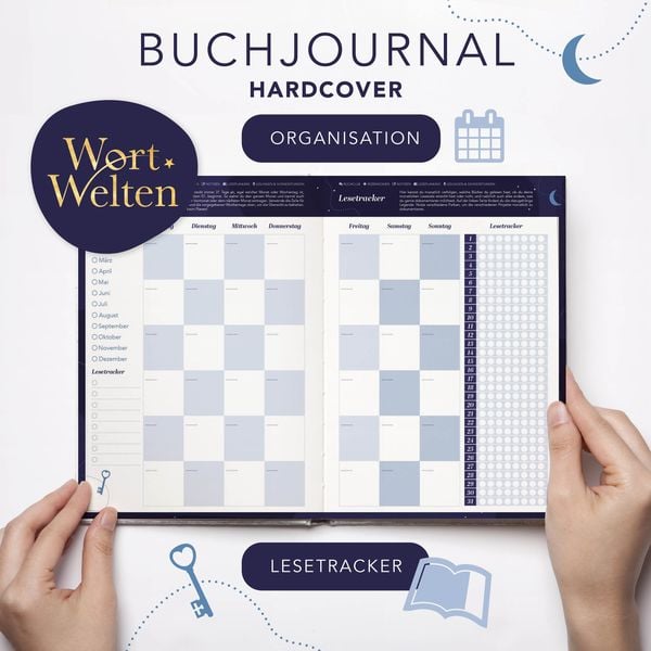Produktbild: Buchjournal XXL für Buchliebhaber | 100 Bücher tracken und bewerten | Das Buch T