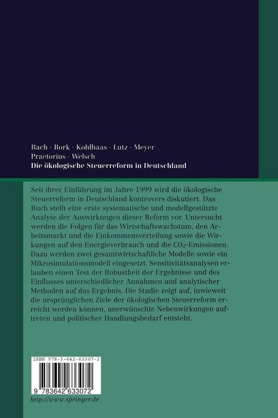 Produktbild: Die &ouml;kologische Steuerreform in Deutschland