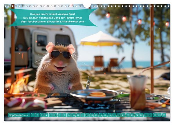 Produktbild: Der tierisch lustige Camping-Kalender (Wandkalender 2026 DIN A3 quer), CALVENDO Monatskalender