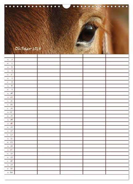Produktbild: Der Kaltblut-Familienplaner (Wandkalender 2026 DIN A3 hoch), CALVENDO Monatskalender