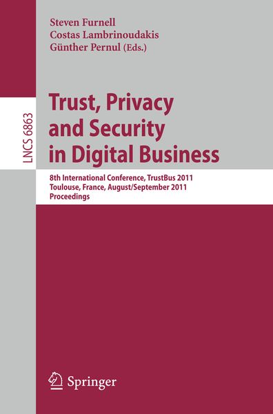 Produktbild: Trust, Privacy and Security in Digital Business