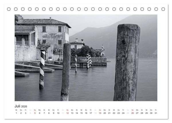 Produktbild: Limone sul Garda schwarzwei&szlig; (Tischkalender 2026 DIN A5 quer), CALVENDO Monatskalender