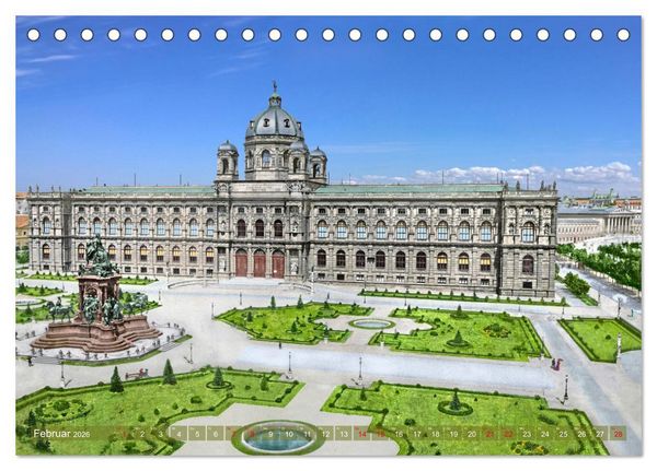 Produktbild: Wien um das Jahr 1900 - Fotos neu restauriert und koloriert (Tischkalender 2026 DIN A5 quer), CALVENDO Monatskalender
