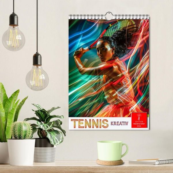 Produktbild: Tennis kreativ (Wandkalender 2026 DIN A4 hoch), CALVENDO Monatskalender