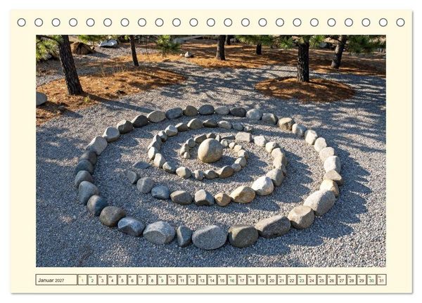 Produktbild: Gestaltete Stille - Wo die Natur zur Skulptur wird (Tischkalender 2027 DIN A5 quer), CALVENDO Monatskalender