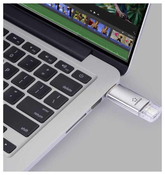 Produktbild: Renkforce RF-USBOS-230 USB-Stick 64GB Silber RF-6688140 USB-A, USB-C&reg;