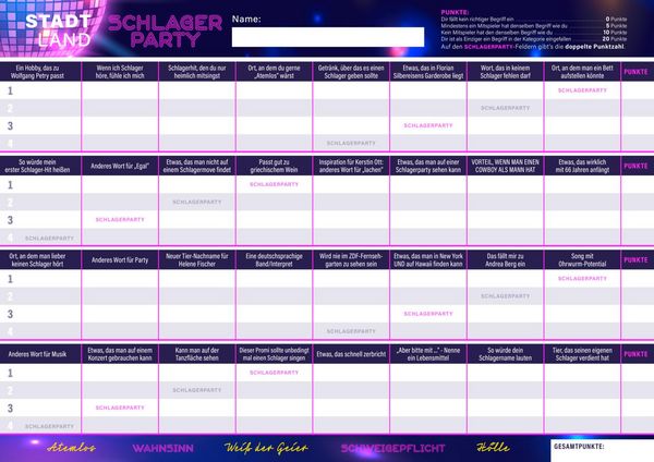 Produktbild: Let's Party: Stadt, Land, Schlagerparty