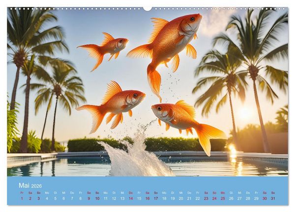 Produktbild: Tierische Urlaubstr&auml;ume (hochwertiger Premium Wandkalender 2026 DIN A2 quer), Kunstdruck in Hochglanz