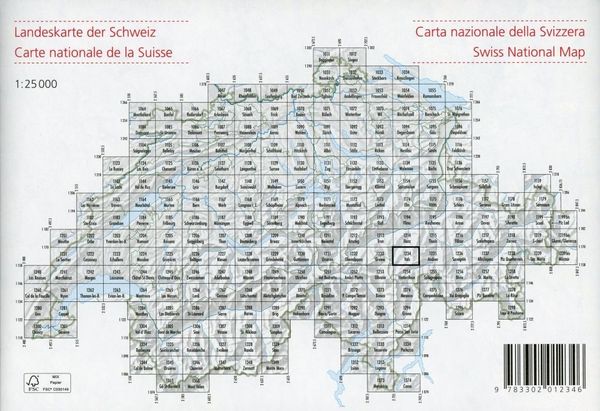 Produktbild: Swisstopo 1 : 25 000 Vals
