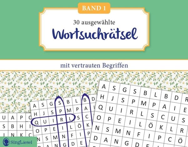 Produktbild: Wortsuchr&auml;tsel f&uuml;r Senioren mit vertrauten Begriffen. R&auml;tselspa&szlig;, Besch&auml;ftigung und Ged&auml;chtnistraining f&uuml;r Senioren. Auch mit Demenz. Gro&szlig;druck