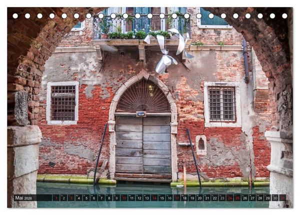 Produktbild: VENEDIG charmante Details (Tischkalender 2026 DIN A5 quer), CALVENDO Monatskalender