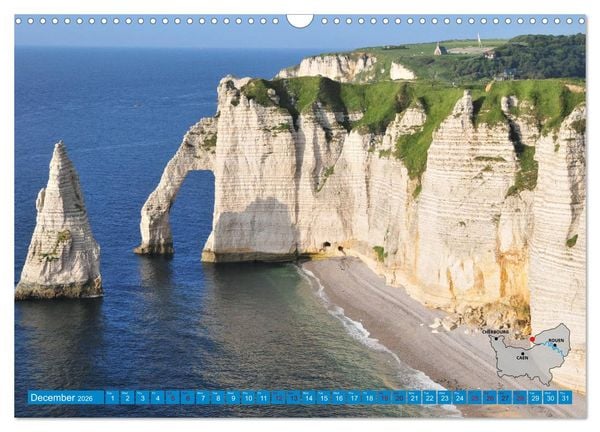 Produktbild: The Coasts of Normandy from Mont Saint-Michel to &Eacute;tretat (Wall Calendar 2026 DIN A3 landscape), CALVENDO 12 Month Wall Calendar