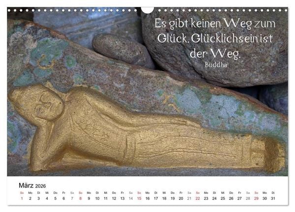 Produktbild: Reisefreu(n)de: Leben in Harmonie - buddhistische Zitate (Wandkalender 2026 DIN A3 quer), CALVENDO Monatskalender