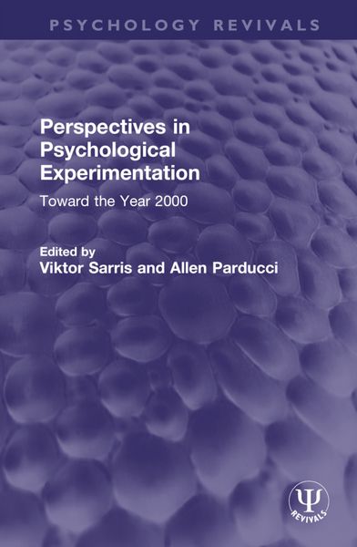 Produktbild: Perspectives in Psychological Experimentation