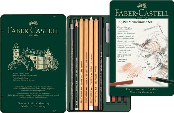 Produktbild: Faber-Castell Pitt Monochrome, 21er Set Metalletui