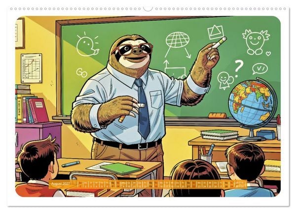 Produktbild: Lustiges Faultier im Beruf - Comic (hochwertiger Premium Wandkalender 2027 DIN A2 quer), Kunstdruck in Hochglanz