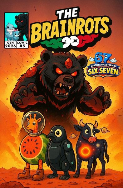 Produktbild: THE BRAINROTS #5 - Numero Cinque - il fumetto dei personaggi Italian Brainrot