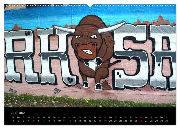 Produktbild: Grafitti 2026 (Wandkalender 2026 DIN A2 quer), CALVENDO Monatskalender