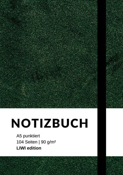 Produktbild: Notizbuch A5 punktiert gr&uuml;n - 100 Seiten 90g/m&sup2; - Soft Cover