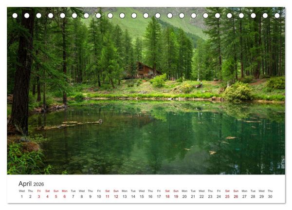 Produktbild: Aosta Valley and its nature (Desk Calendar 2026 DIN A5 landscape), CALVENDO 12 Month DeskCalendar