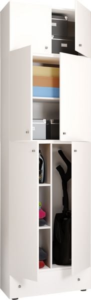 Produktbild: Holz Besenschrank Staubsauger Putzschrank Lona SA