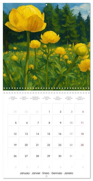 Produktbild: Eurasia Flowers (Wall Calendar 2026 12 &times; 12 Inch) CALVENDO 12 Month Wall Calendar
