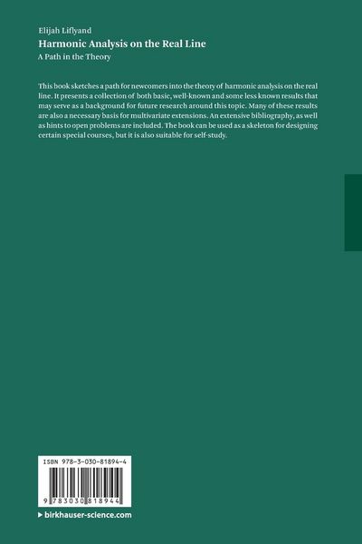 Produktbild: Harmonic Analysis on the Real Line