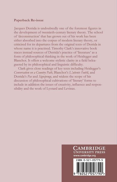 Produktbild: Derrida, Heidegger, Blanchot