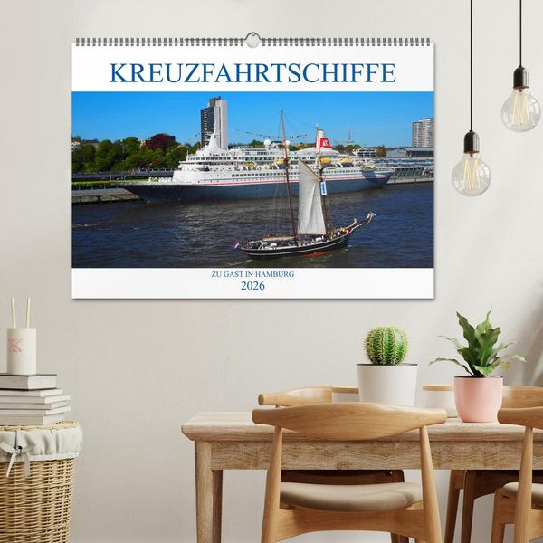 Produktbild: Kreuzfahrtschiffe zu Gast in Hamburg (Wandkalender 2026 DIN A2 quer), CALVENDO Monatskalender