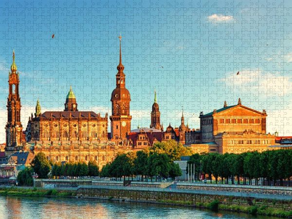 Produktbild: CALVENDO Puzzle Dresdner Altstadt | 1000 Teile Lege-Gr&ouml;&szlig;e 64x48cm Foto-Puzzle f&uuml;r gl&uuml;ckliche Stunden