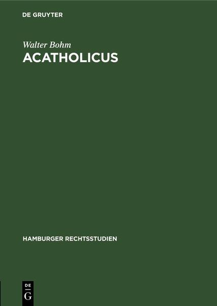 Produktbild: Acatholicus