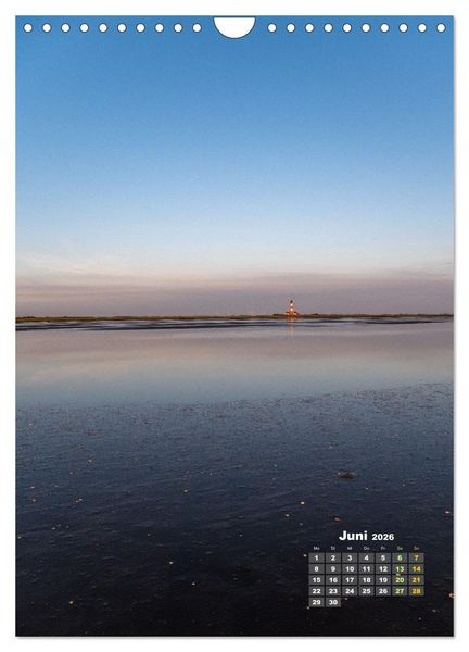 Produktbild: Westerhever - Wattwanderung in den Sonnenuntergang (Wandkalender 2026 DIN A4 hoch), CALVENDO Monatskalender