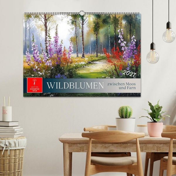 Produktbild: Wildblumen zwischen Moos und Farn (Wandkalender 2027 DIN A2 quer), CALVENDO Monatskalender