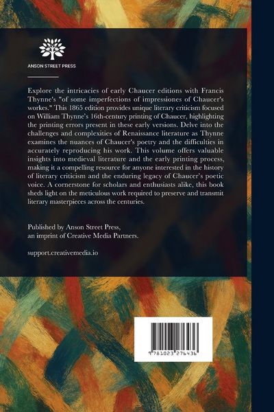 Produktbild: Animaduersions Uppon the Annotacions and Corrections of Some Imperfections of Impressiones of Chaucer's Workes
