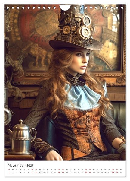 Produktbild: Voll unter Dampf: Steampunker (Wandkalender 2026 DIN A4 hoch), CALVENDO Monatskalender