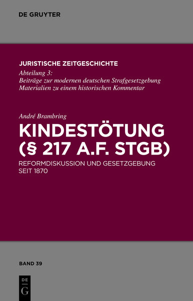 Produktbild: Kindest&ouml;tung (&sect; 217 a.F. StGB)