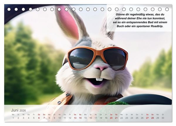 Produktbild: Endlich erfolgreich geschieden (Tischkalender 2026 DIN A5 quer), CALVENDO Monatskalender