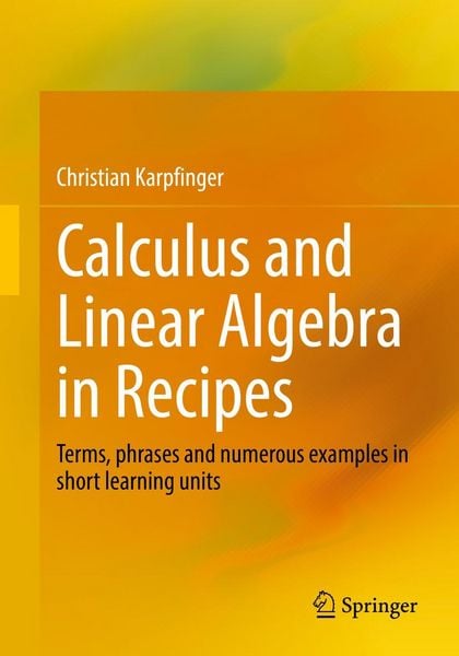 Produktbild: Calculus and Linear Algebra in Recipes