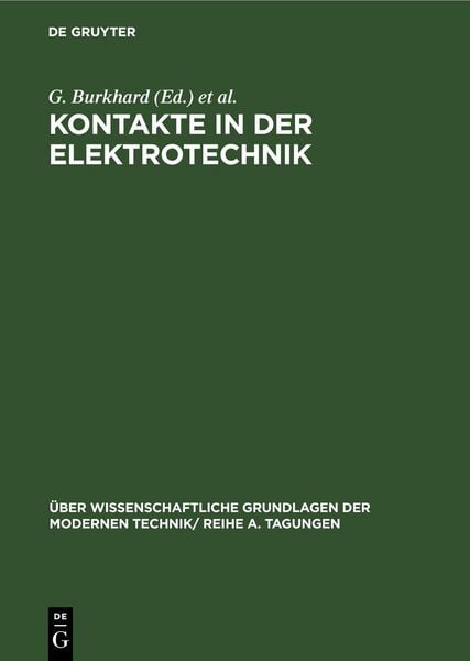 Produktbild: Kontakte in der Elektrotechnik