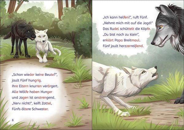 Produktbild: Lesel&ouml;wen 2. Klasse - Das geheime Leben der Tiere - Das Abenteuer der wei&szlig;en W&ouml;lfin