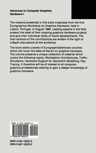 Produktbild: Advances in Computer Graphics Hardware I