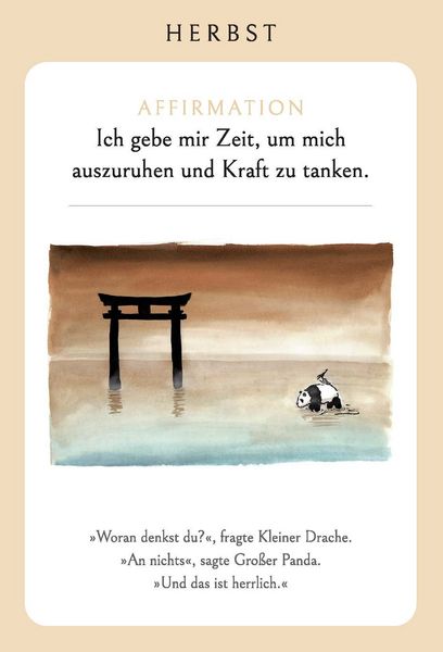 Produktbild: Gro&szlig;er Panda und Kleiner Drache Affirmationskarten