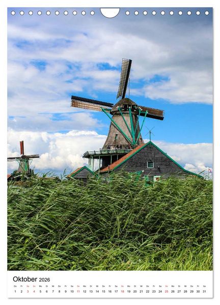 Produktbild: Die Windm&uuml;hle - Eindr&uuml;cke und Momente (Wandkalender 2026 DIN A4 hoch), CALVENDO Monatskalender