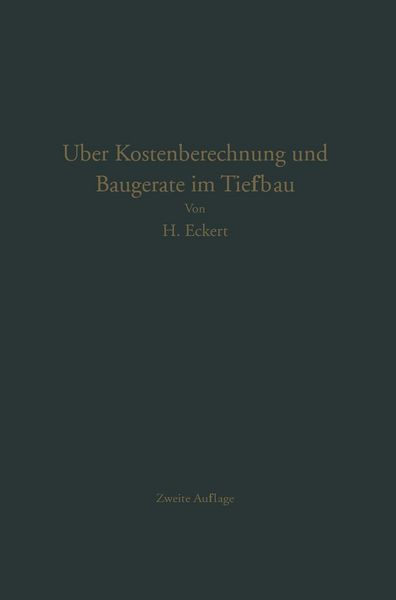 Produktbild: &Uuml;ber Kostenberechnung und Bauger&auml;te im Tiefbau